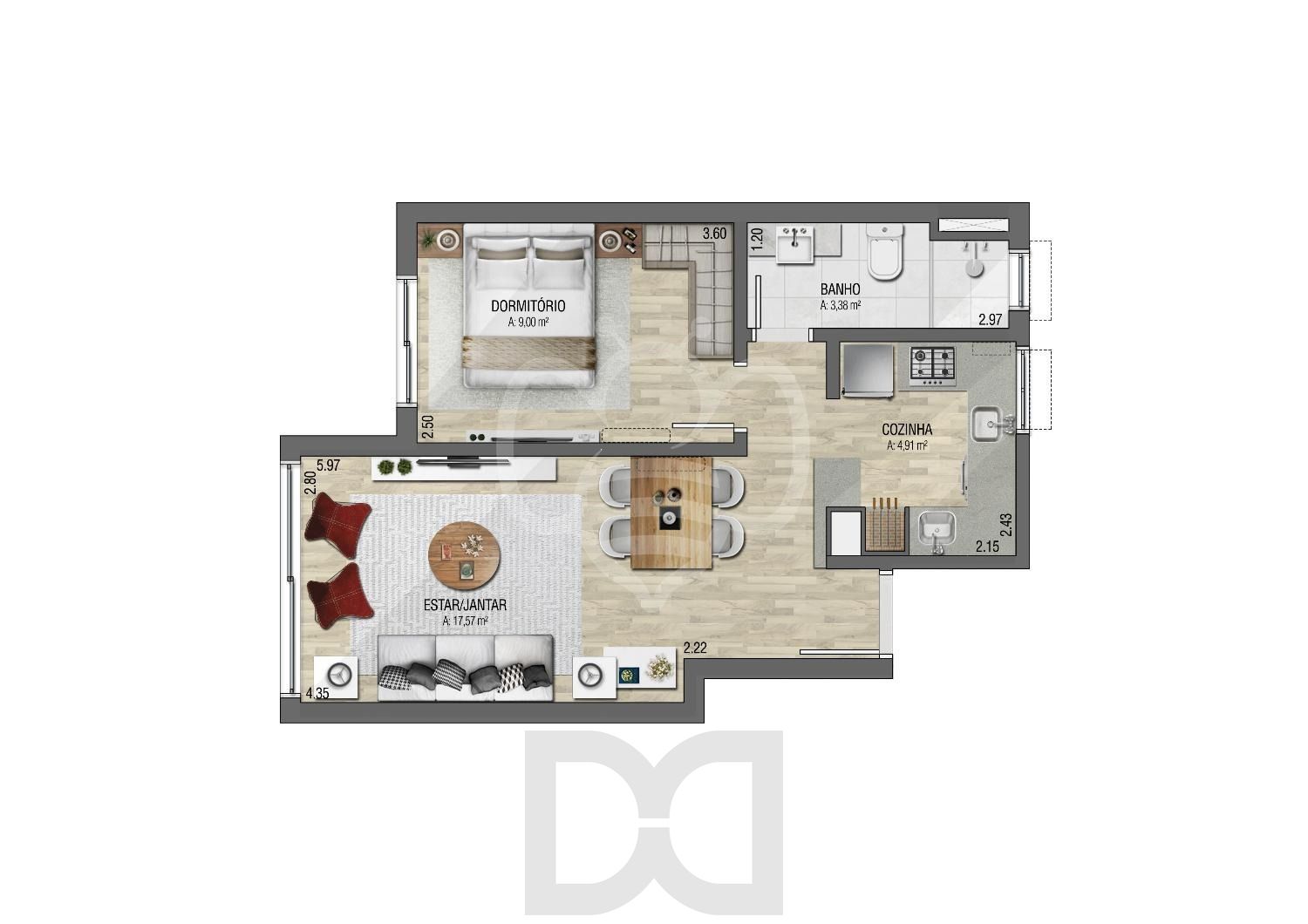 Apartamento para Venda - 42m², 1 dormitório, 1 vaga - — foto 25