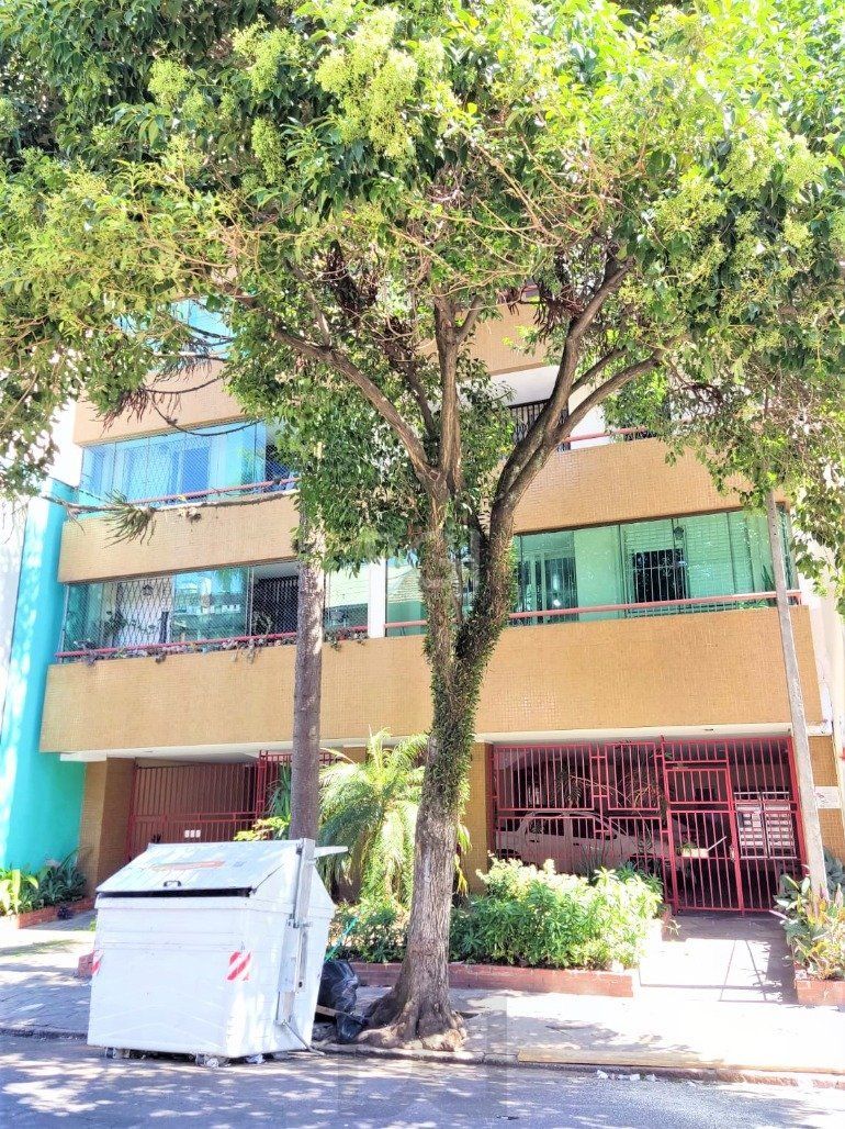 Apartamento 2 dormitórios semimobiliado, living 2 ambientes com lareira, cozinha e área de serviço, banheiro social, sacada e churrasqueira. — foto 2