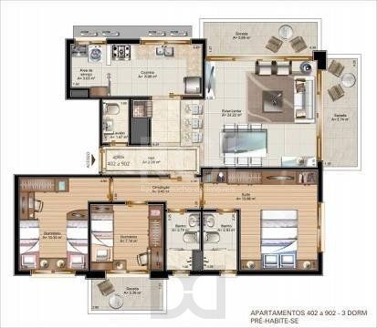Apartamento para Venda - 119.65m², 3 dormitórios, sendo 1 suites, 2 vagas - Petrópolis — foto 9