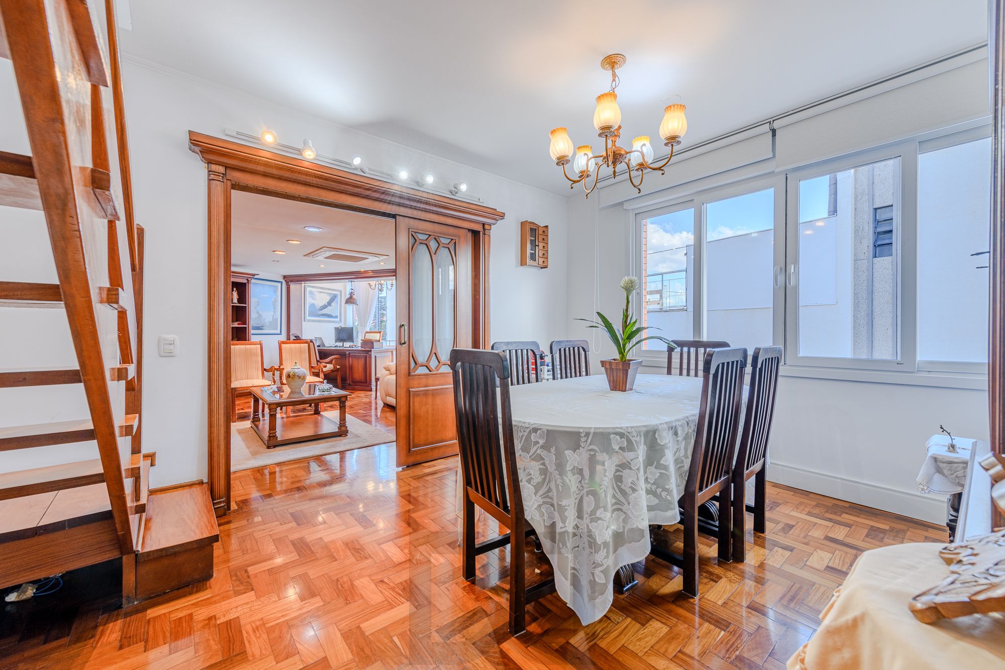 Sala de jantar- estar- Acesso à cobertura