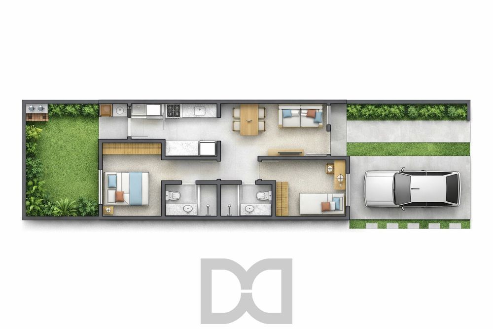 Hípica- Casa térrea com 2 d - 1 suíte - 50 m² - em construção — foto 2