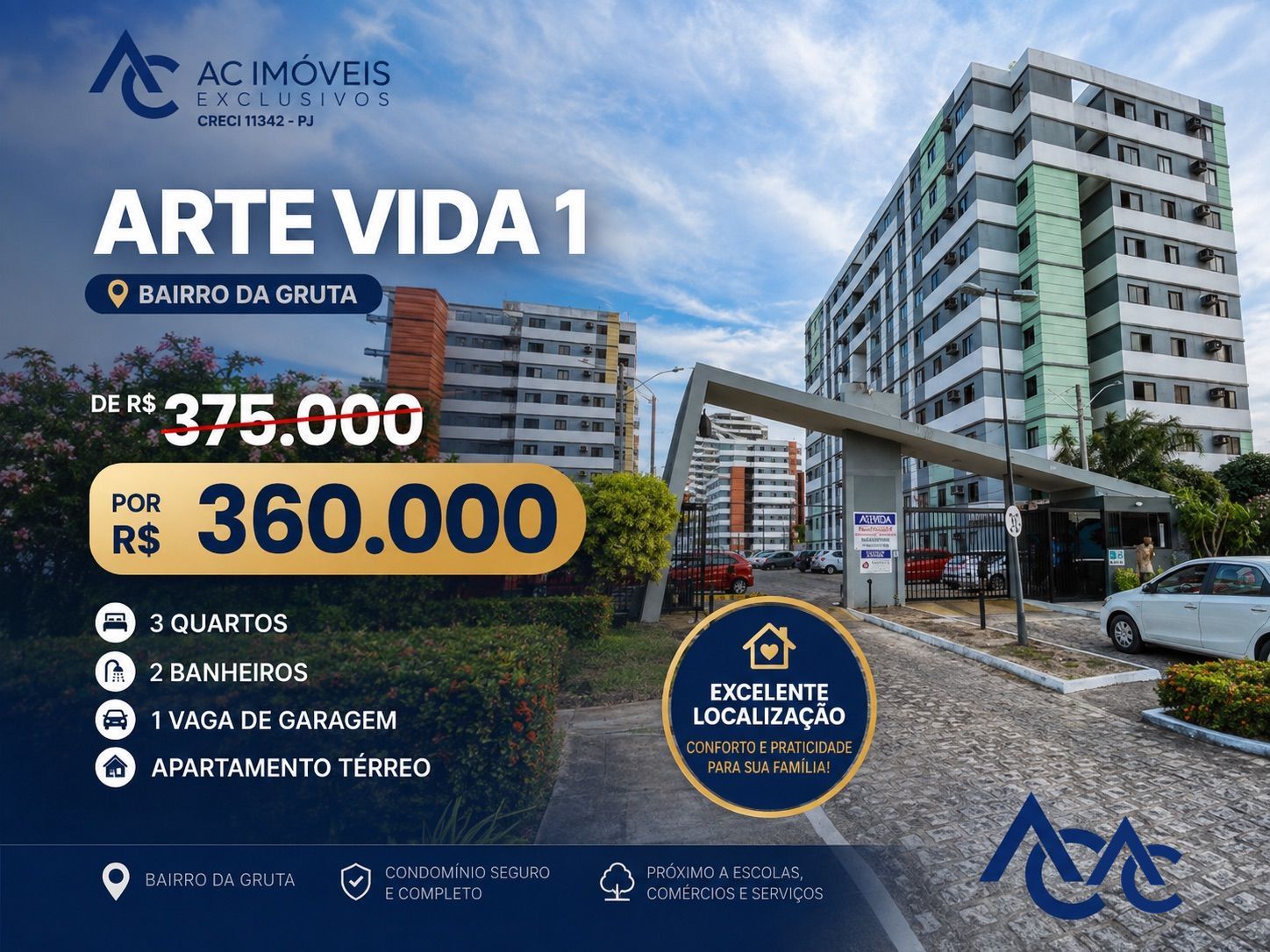 Apartamento, 3 quartos, 65 m² - Foto 1
