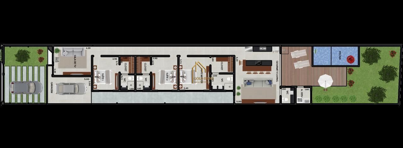 Casa, 3 quartos, 188 m² - Foto 2