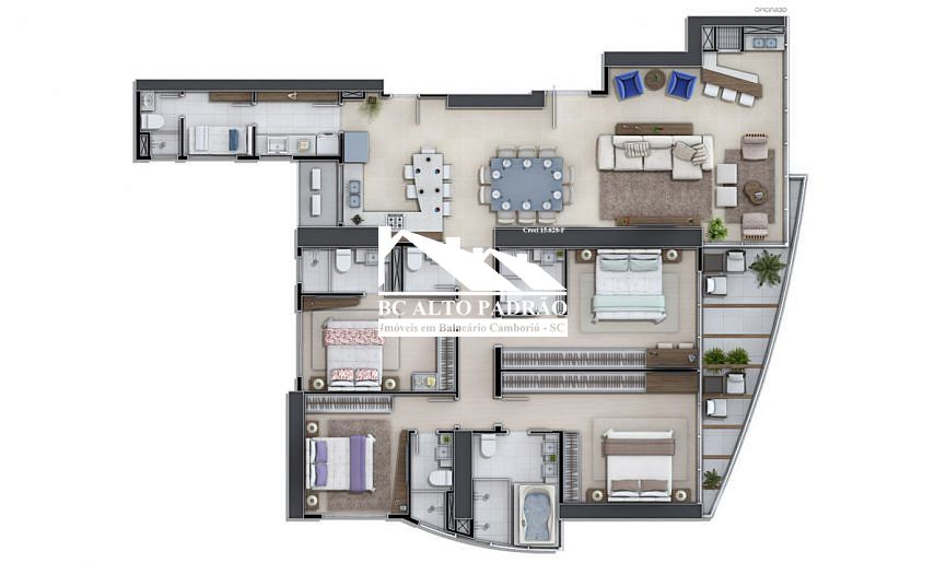 Apartamento à venda com 4 quartos, 198m² - Foto 15