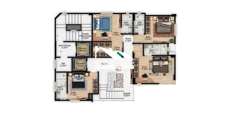 Cobertura, 4 quartos, 240 m² - Foto 17