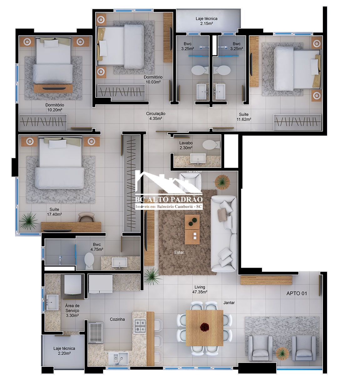 Apartamento, 4 quartos, 137 m² - Foto 7