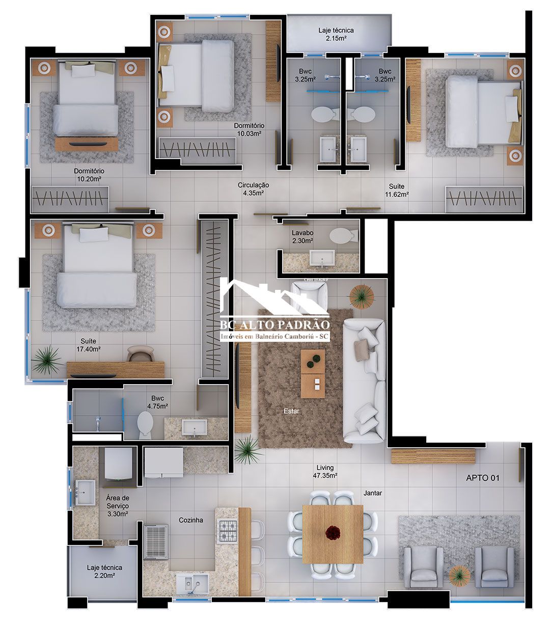 Apartamento à venda com 4 quartos, 137m² - Foto 7