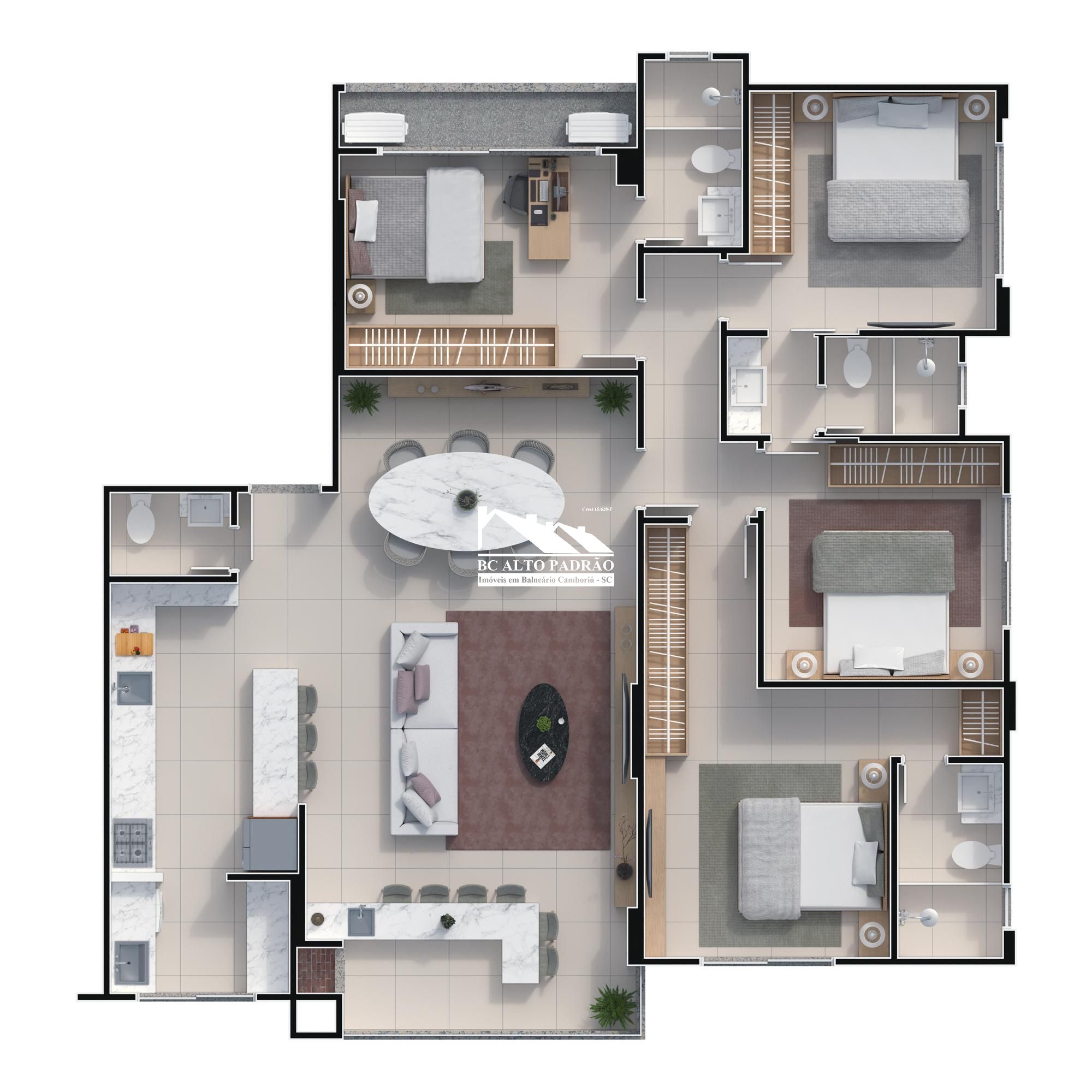 Apartamento à venda com 3 quartos, 130m² - Foto 35