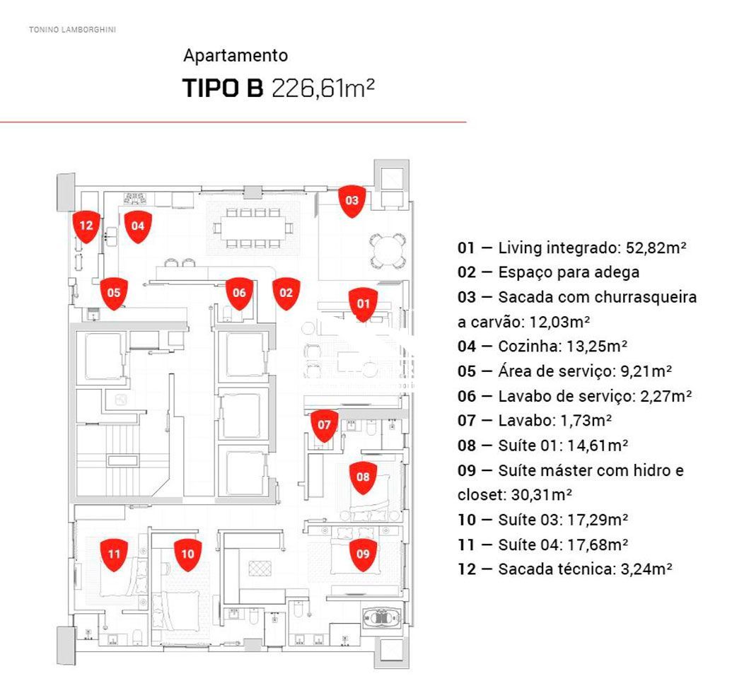 Apartamento à venda com 4 quartos, 194m² - Foto 33