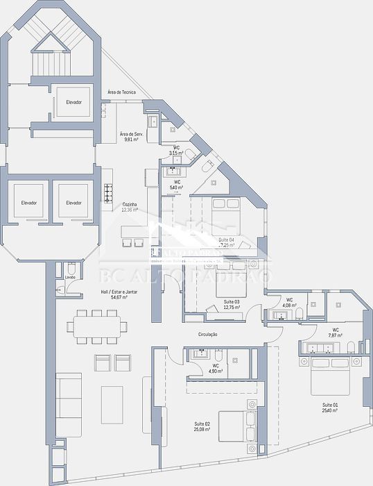 Apartamento à venda com 4 quartos, 230m² - Foto 4