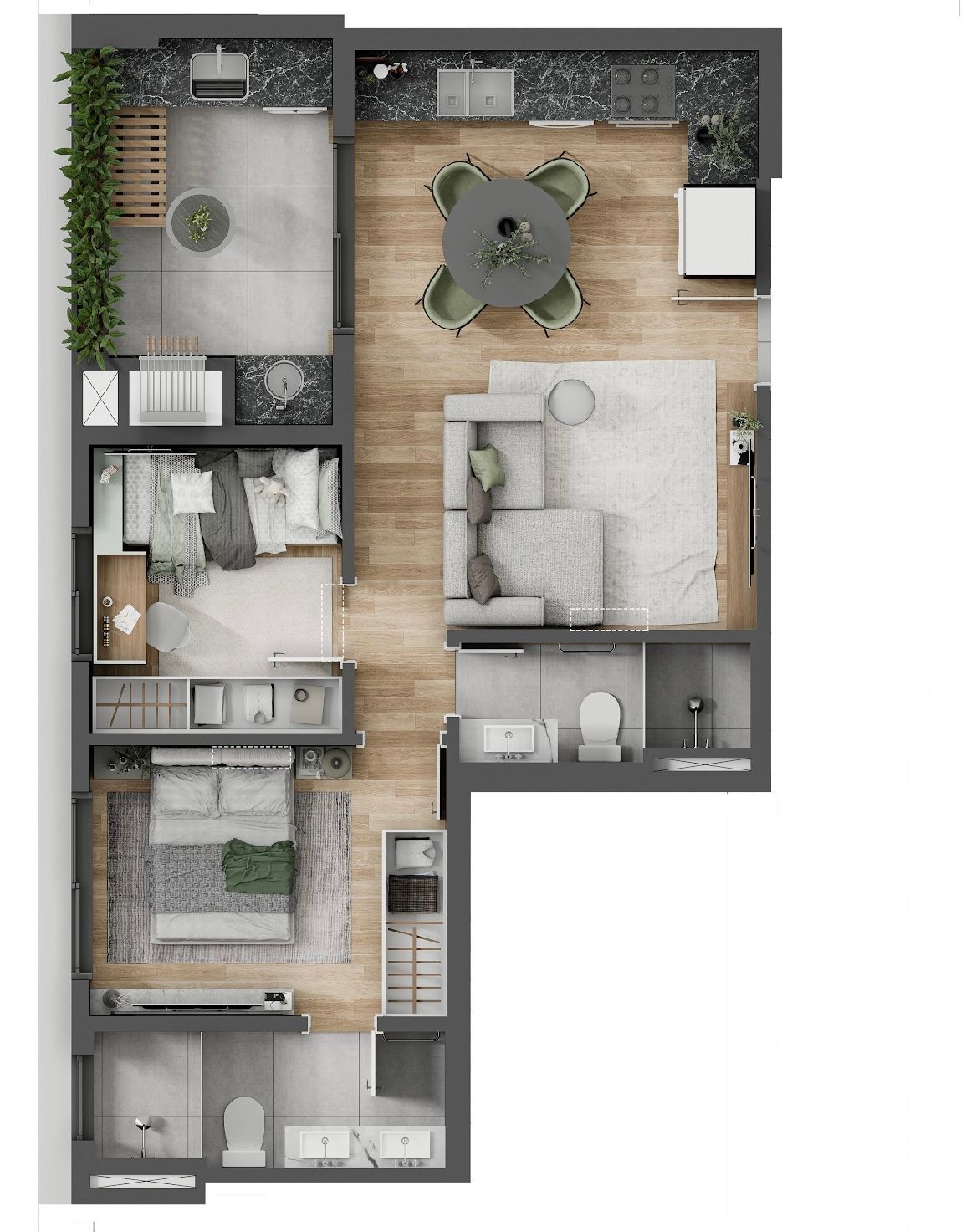 Apartamento, 2 quartos, 59 m² - Foto 9