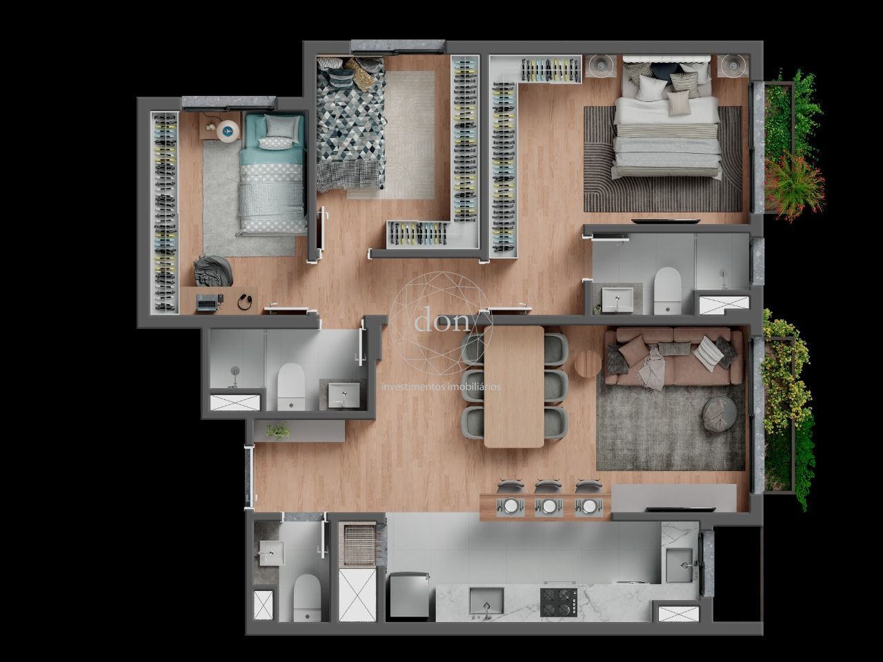 Apartamento 3 quartos à venda, 83m², Jardim Planalto - Porto Alegre