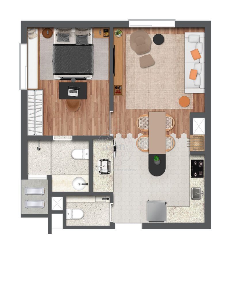 Apto Mobiliado 1 quarto, à venda, 49 m²,1 vaga  Ao lado da PUC - Porto Alegre — foto 2