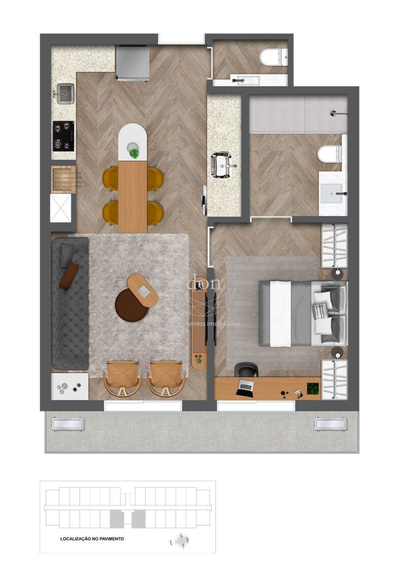 Apto Mobiliado 1 quarto, à venda, 58 m²,1 vaga  Ao lado da PUC - Porto Alegre — foto 2