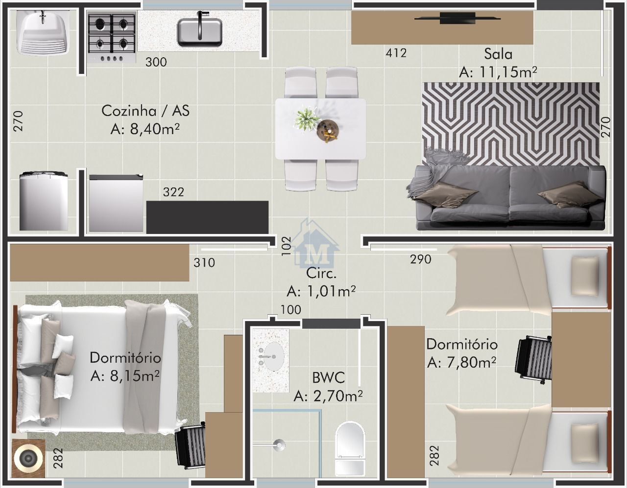 Apartamento à venda com 2 quartos, 43m² - Foto 11