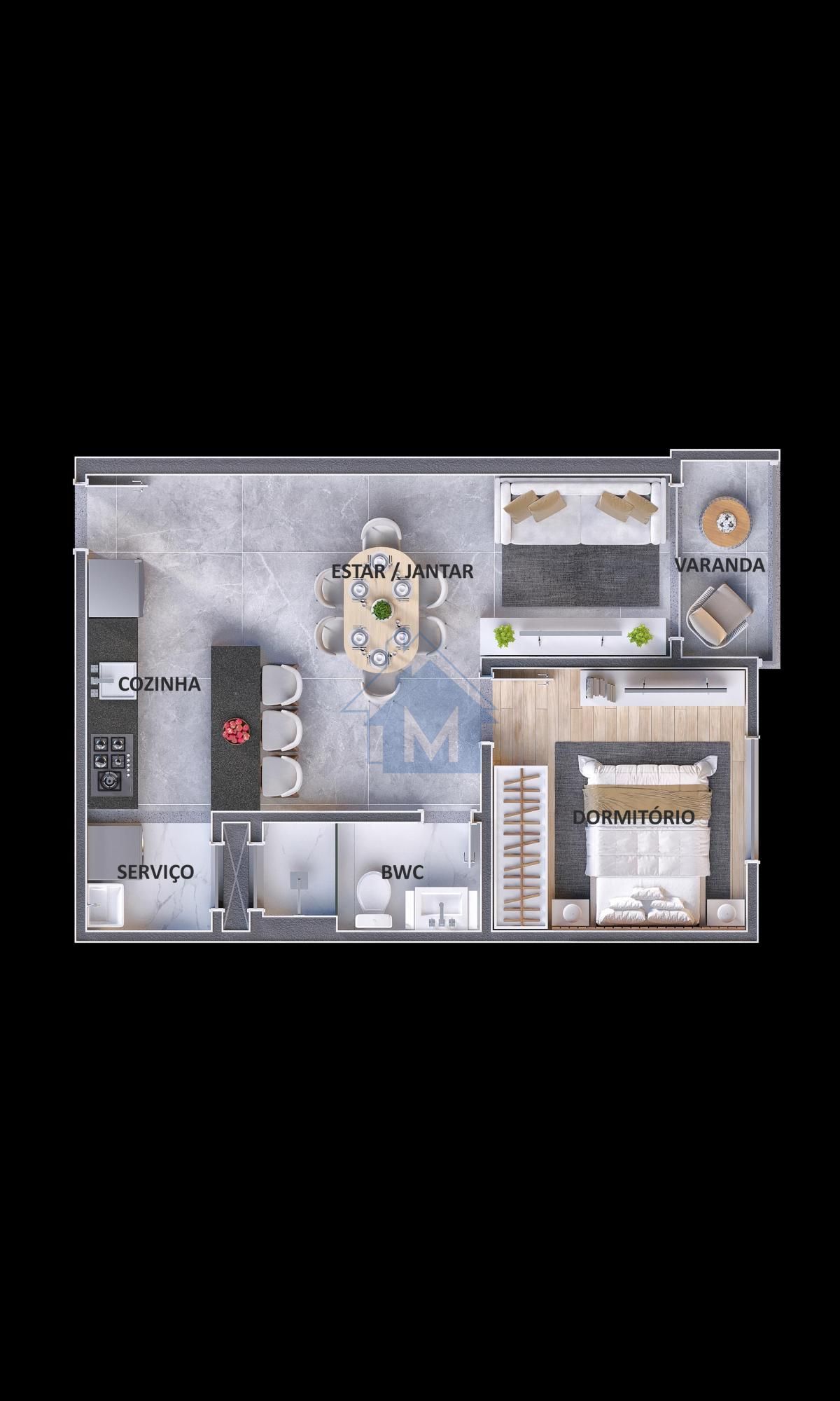 Apartamento à venda com 1 quarto, 48m² - Foto 5
