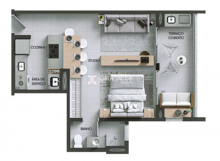 Apartamento, 1 quarto, 48 m² - Foto 17