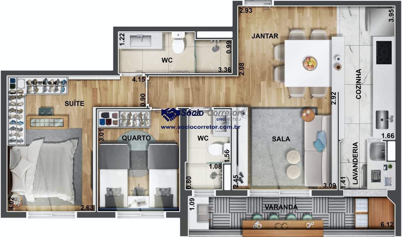 Apartamento, 2 quartos, 69 m² - Foto 10