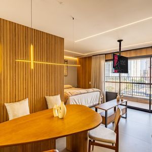 Apartamento mobiliado com 1 suíte no Hub Compact Life , no Setor Bueno