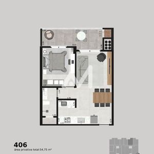 Apartamento com 54m² e 1 dormitório no bairro Centro em Lajeado para Comprar