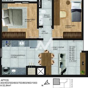 Apartamento com 52m² e 2 dormitórios no bairro São Cristóvão em Lajeado para Comprar