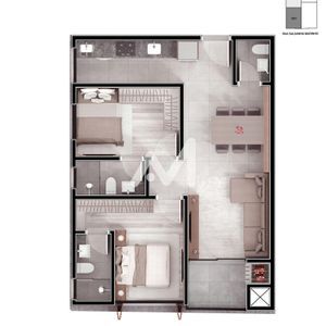 Apartamento com 66m² e 2 dormitórios no bairro Centro em Lajeado para Comprar