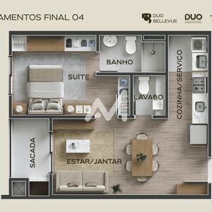 Apartamento com 47m² e 1 dormitório no bairro São Cristóvão em Lajeado para Comprar