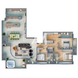 Cobertura com 182m² e 3 dormitórios no bairro Hidráulica em Lajeado para Comprar