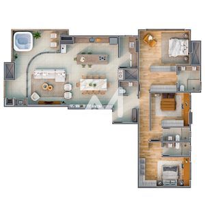 Cobertura com 178m² e 3 dormitórios no bairro Hidráulica em Lajeado para Comprar