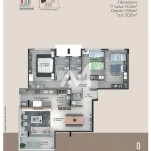 Apartamento com 130m² e 3 dormitórios no bairro Centro em Lajeado para Comprar