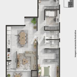 Apartamento com 100m² e 3 dormitórios no bairro Florestal em Lajeado para Comprar