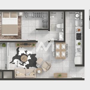 Apartamento com 72m² e 1 dormitório no bairro Florestal em Lajeado para Comprar