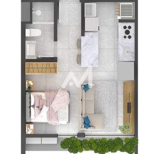 Apartamento com 29m² e 2 dormitórios no bairro Florestal em Lajeado para Comprar