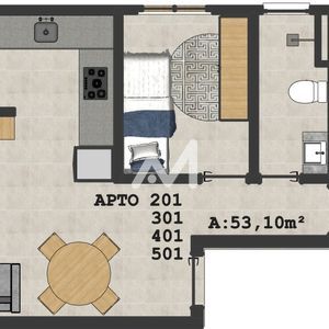Apartamento com 53m² e 2 dormitórios no bairro Olarias em Lajeado para Comprar