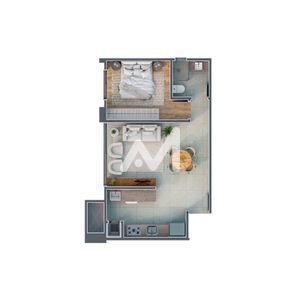 Apartamento com 47m² e 1 dormitório no bairro Hidráulica em Lajeado para Comprar