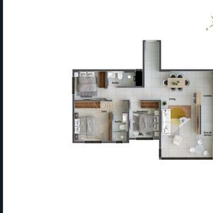 Apartamento com 102m², 3 dormitórios, 1 suíte, 2 vagas no Santo Carlo em Torres para Comprar