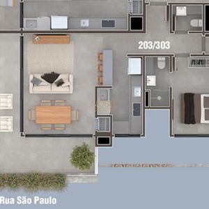 Apartamento com 99m², 2 dormitórios, 2 suítes, 2 vagas no Florença em Torres para Comprar