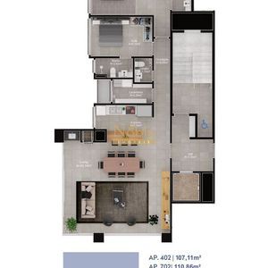 Apartamento com 109m², 2 dormitórios, 2 suítes, 1 vaga no Ibiza em Torres para Comprar