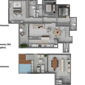 Cobertura com 199m², 3 dormitórios, 3 suítes, 2 vagas no Acqua em Torres para Comprar