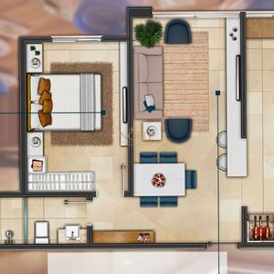 Apartamento com 51m², 1 dormitório, 1 vaga no Dell Ville em Torres para Comprar
