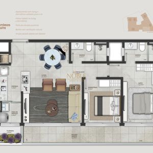 Apartamento com 80m², 2 dormitórios, 1 suíte, 1 vaga no Mirage em Torres para Comprar