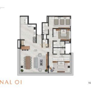 Apartamento com 168m², 3 dormitórios, 3 suítes, 2 vagas no Boreal em Torres para Comprar