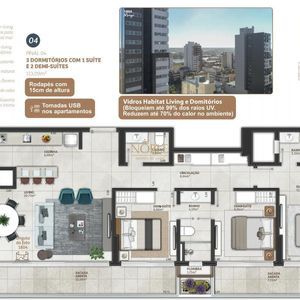 Apartamento, 3 dormitórios, 1 suíte, 2 vagas no Mirage em Torres para Comprar