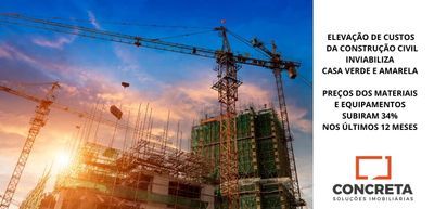 Elevação de custos de construção inviabiliza Casa Verde e Amarela