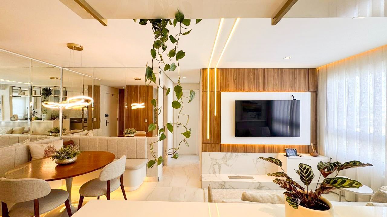 Apartamento mobiliado e equipado, andar alto, com churrasqueira – Jardim Lindóia