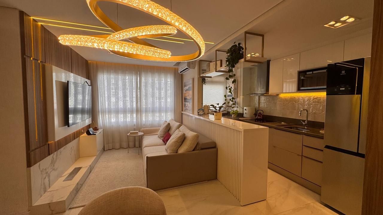 Apartamento mobiliado e equipado, andar alto, com churrasqueira – Jardim Lindóia