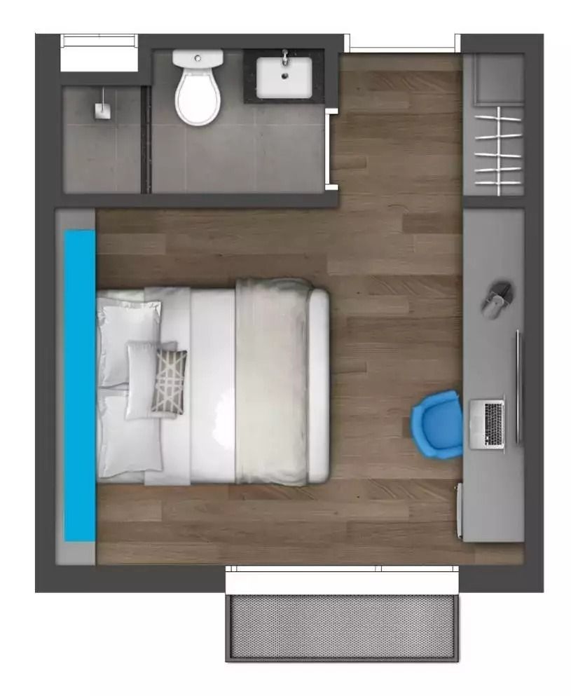 Apartamento, 1 quarto, 19 m² - Foto 2