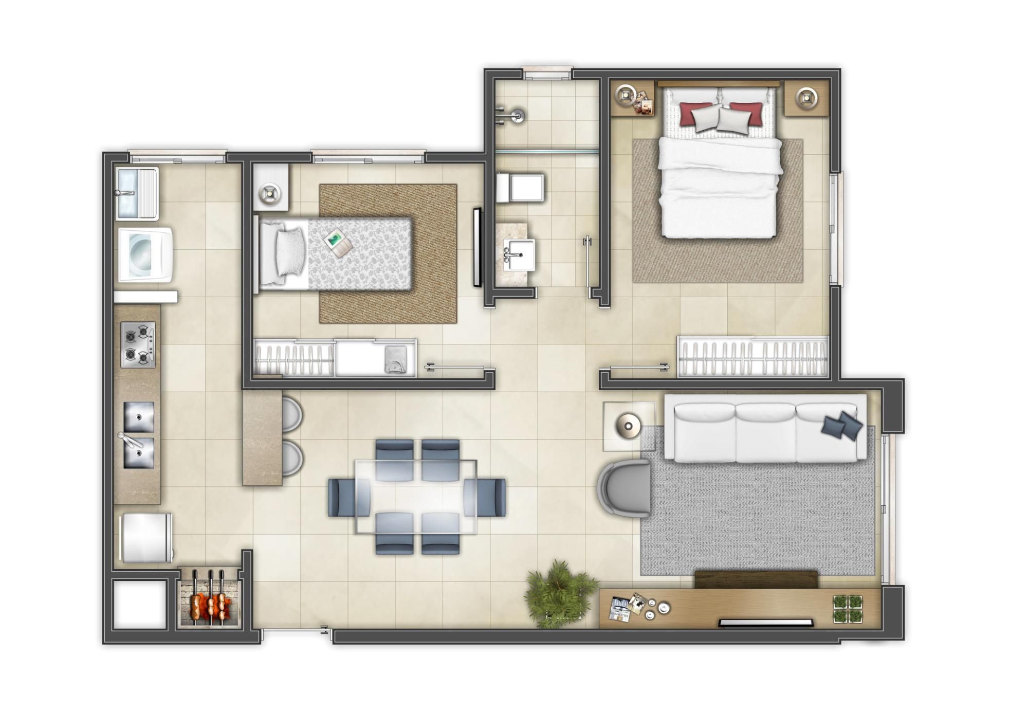 Apartamento à venda com 1 quarto, 49m² - Foto 12
