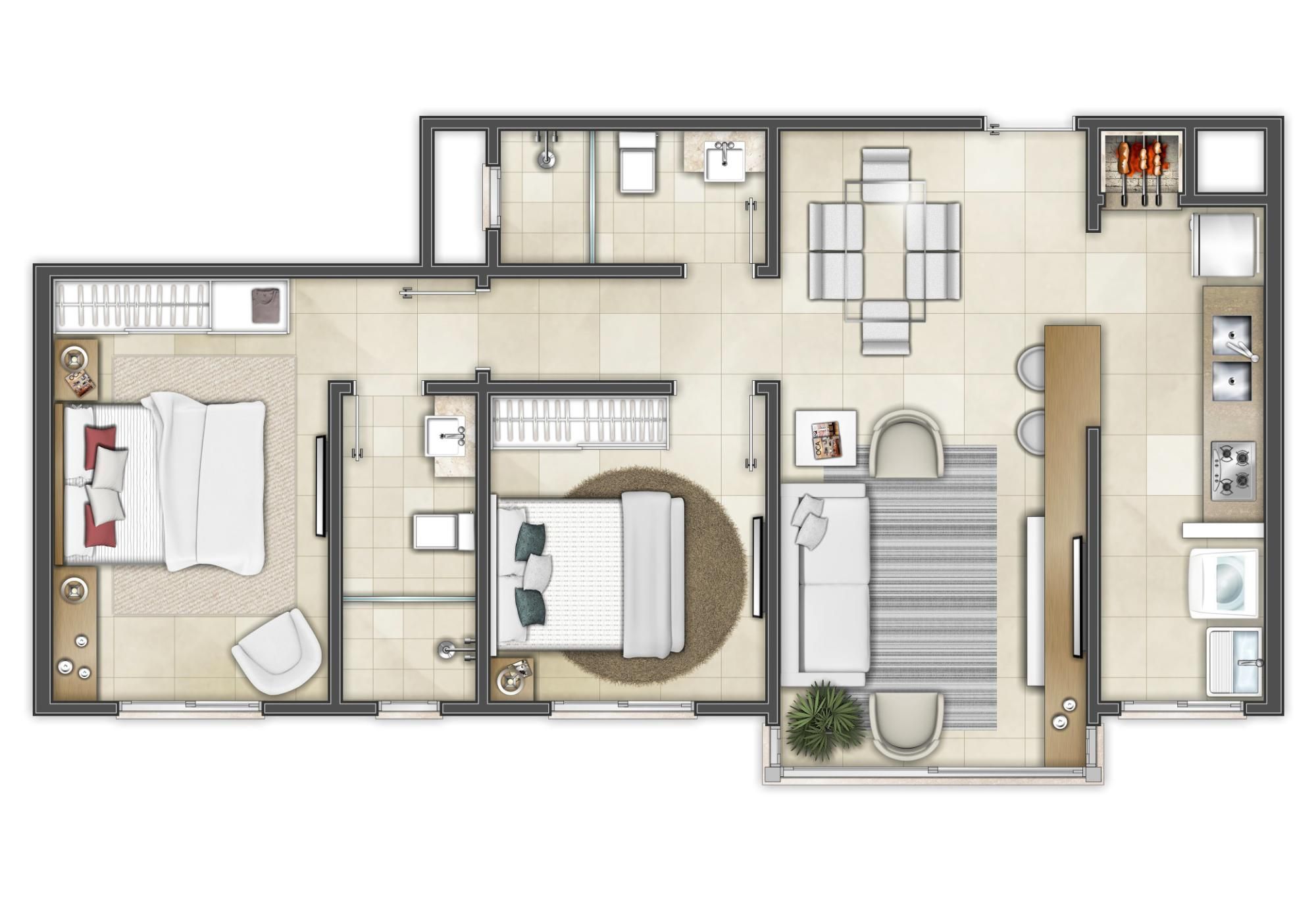 Apartamento à venda com 1 quarto, 49m² - Foto 10