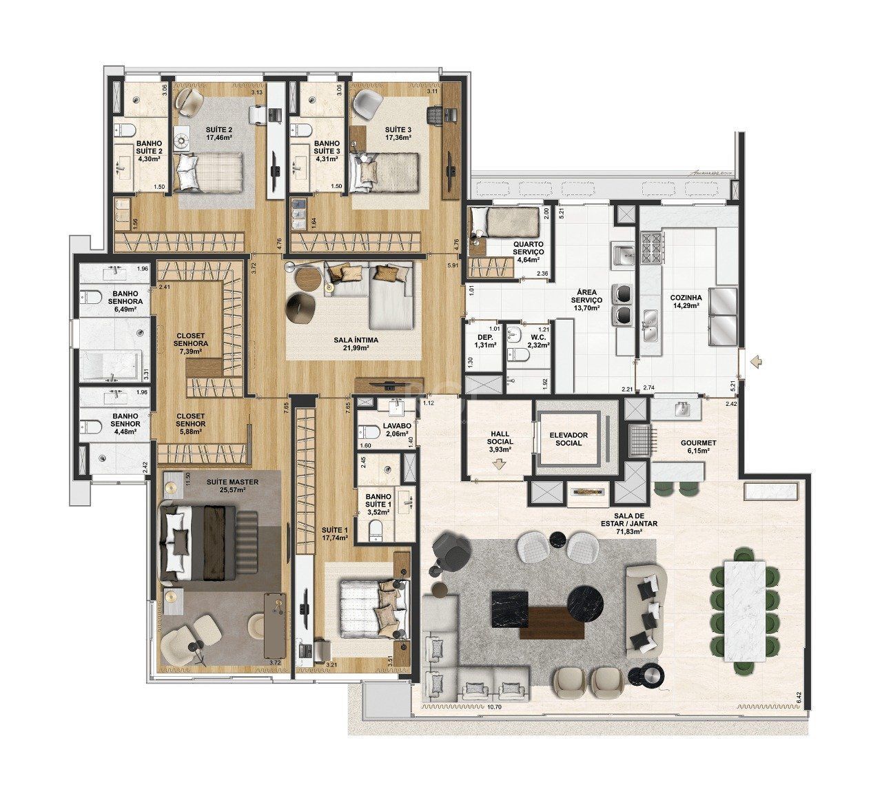 Apartamento, 4 quartos, 299 m² - Foto 22